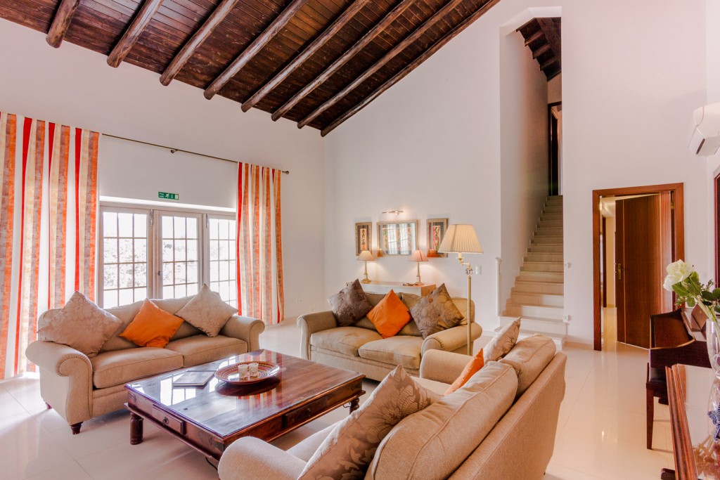 Luxury lounge area to enjoy on your family holiday at this retreat in the Algarve countryside