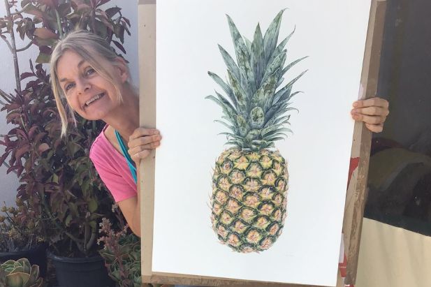 art tutor pineapple painting