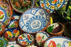 hand-painted pottery