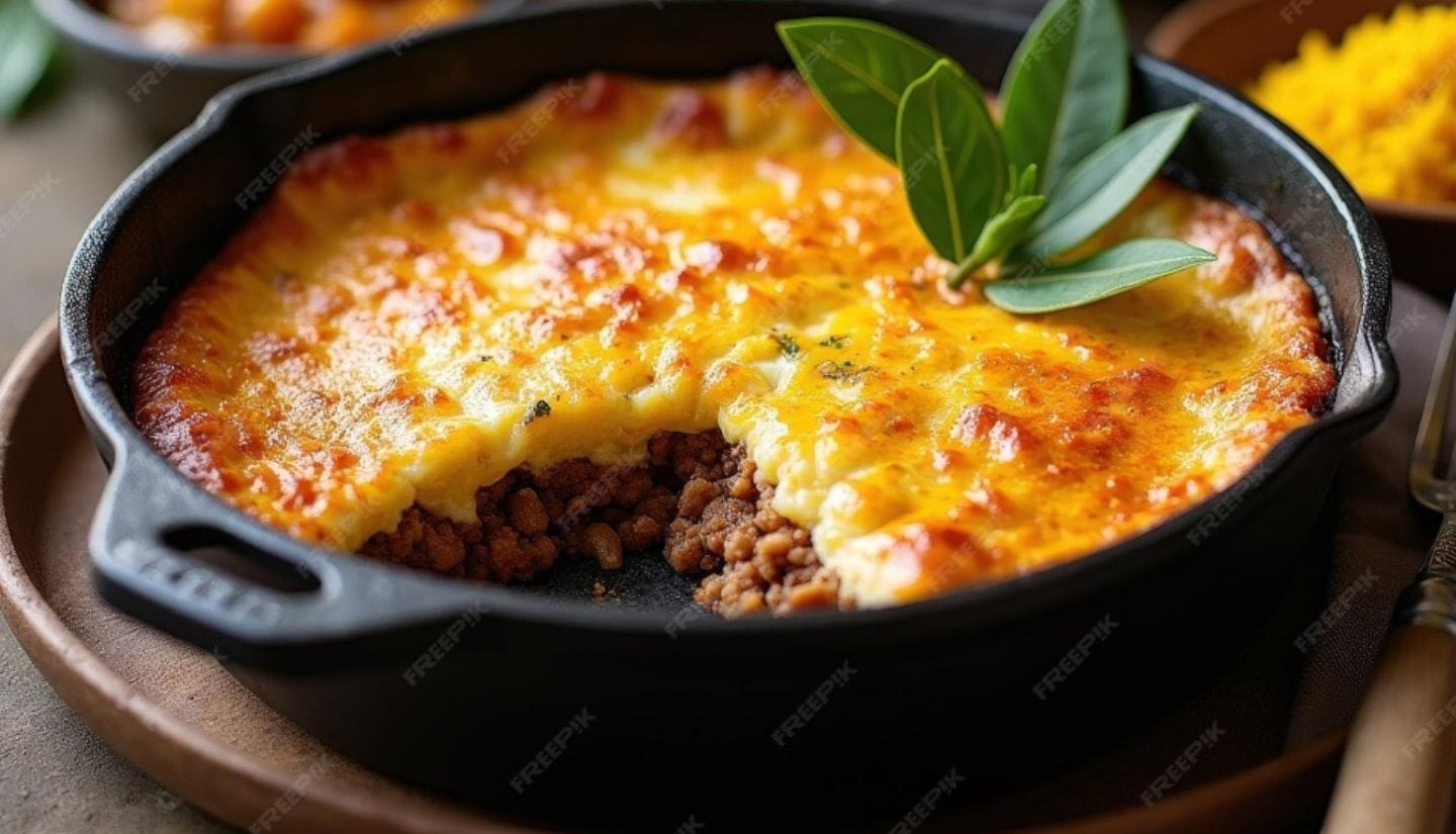 Vegetarian bobotie prepared during Portugal’s Spice Route cooking holiday in the Algarve.
